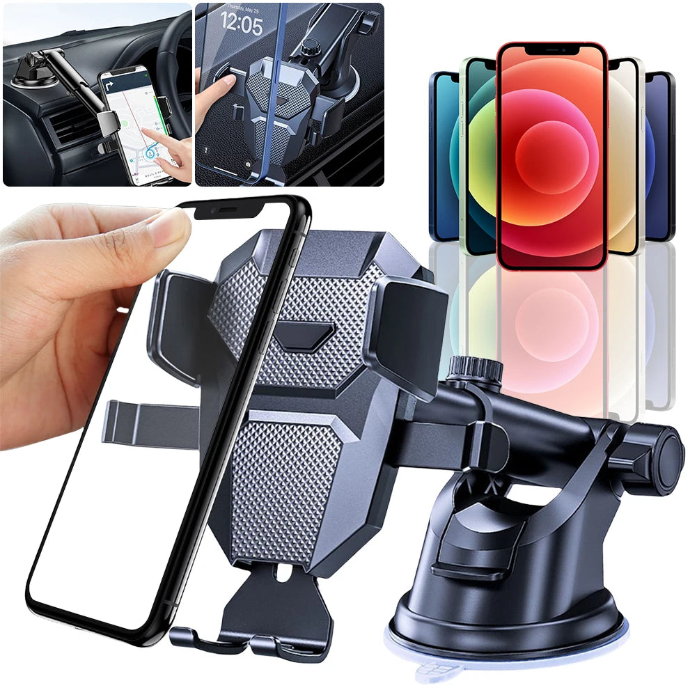 High quality car phone holder for Smartphones, Apple iPhone, Samsung, iOS & Android Xiaomi,Huawei,Samsung  Suction cup mount for GPS and mobile phones