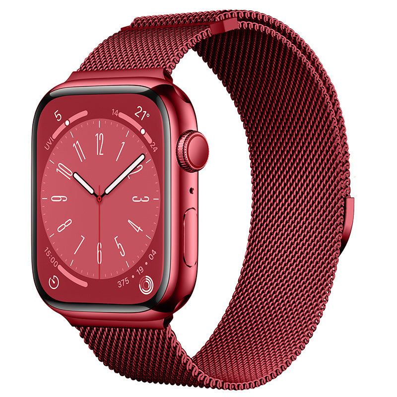 Milanese Loop Armband für Apple Watch Ultra 9 8 7 6 5 4 SE, 45mm 49mm 44mm 41mm 40mm | Premium Metall Magnetisches Armband, Doppelprofil für iWatch 3 42mm - Phone Heaven Zone