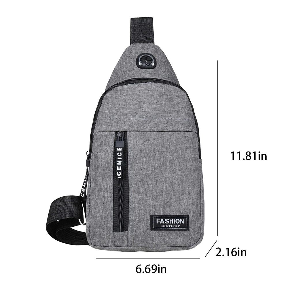 High-Quality New Multifunction Chest Bag 2024: Men's Fashion Trend made of Oxford Fabric, Korean Style, Casual and Waterproof MacBook Air/Pro/M3/M2/M1: 16,14,13-inch | 2024/2023/2022/2020 Series