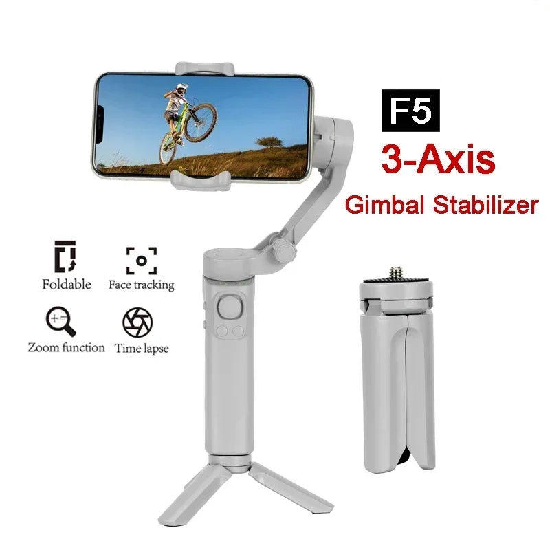 3-Axis Foldable Handheld Gimbal Stabilizer for Smartphones, Apple iPhone, Samsung, iOS & Android | Anti-Shake Video Recording for Smartphones, Apple iPhone, Samsung, iOS & Android Vlogs