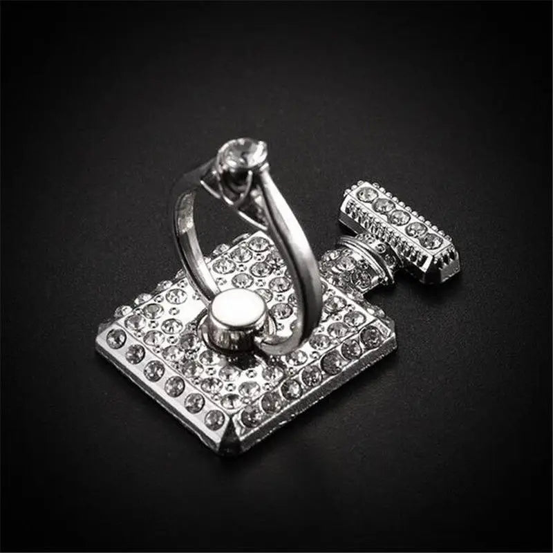 Luxus Diamant Shiny Edelsteine Metall Handy-Ringhalterung: Universal Telefonhalter, Drehbar für Apple iPhone, Samsung & mehr