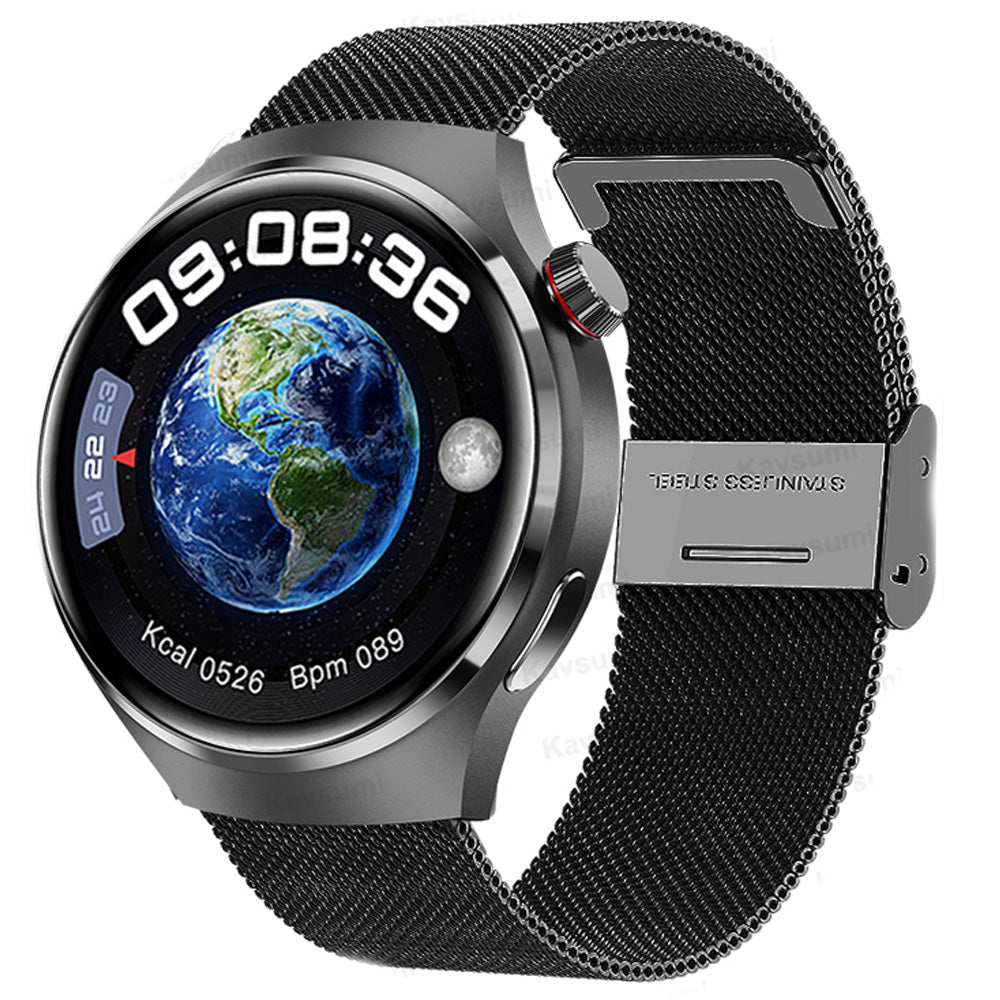 Premium GPS-Smartwatch für Männer: 360*360 HD-Bildschirm, Herzfrequenz, Bluetooth-Anruf, NFC, IP68 wasserdicht, Blutzucker