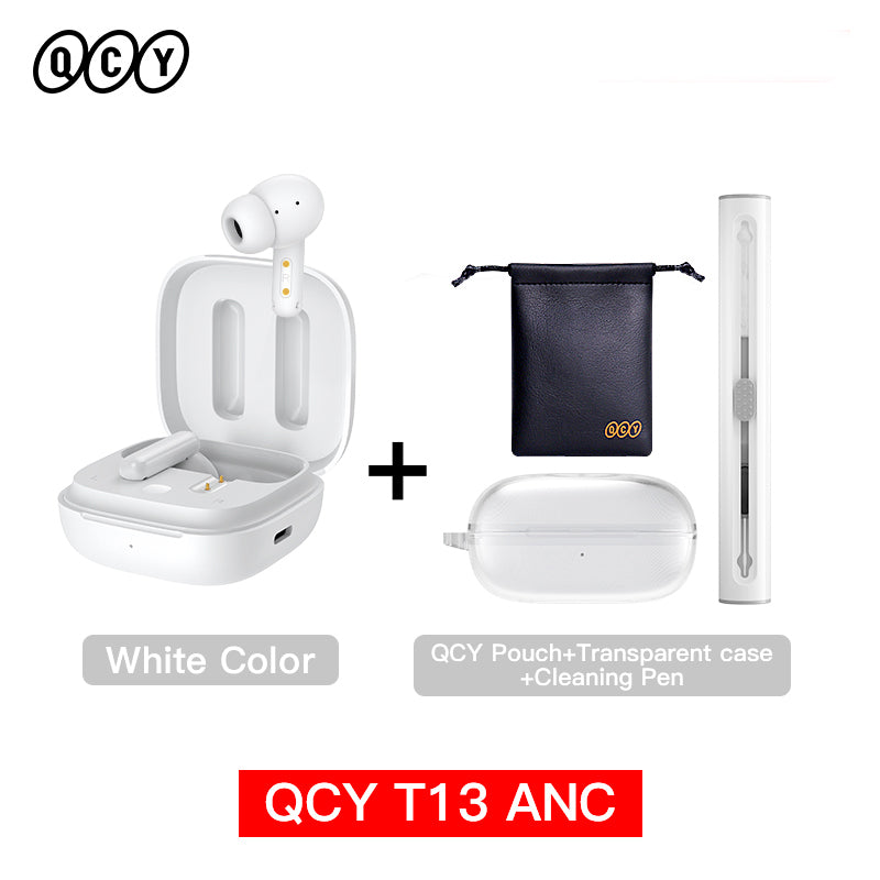 QCY T13 ANC Hochwertiges Kabelloser Kopfhörer Bluetooth 5.3 TWS mit Geräuschunterdrückung und 4 Mikrofonen, ENC In-Ear