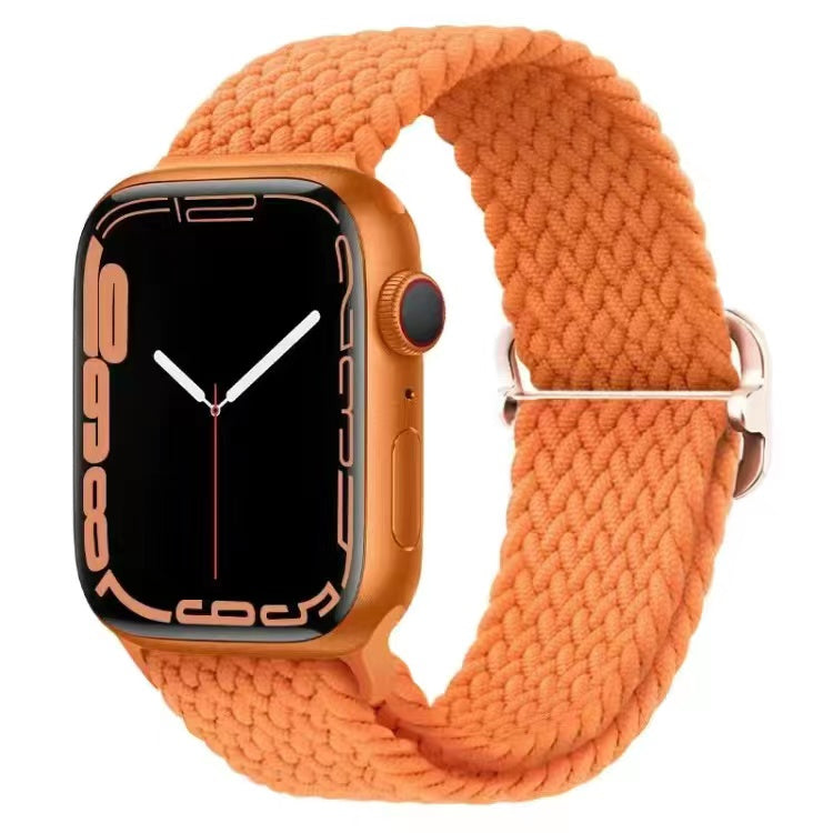 Luxus Nylon geflochtene Solo-Schlaufe für Apple Watch Armband 45mm 44mm 40mm Serie 9 8 7 6 5 4 SE2 Ultra | Verstellbares