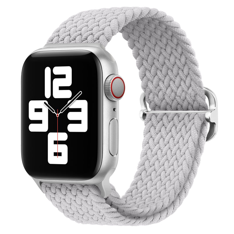 Luxus Nylon geflochtene Solo-Schlaufe für Apple Watch Armband 45mm 44mm 40mm Serie 9 8 7 6 5 4 SE2 Ultra | Verstellbares