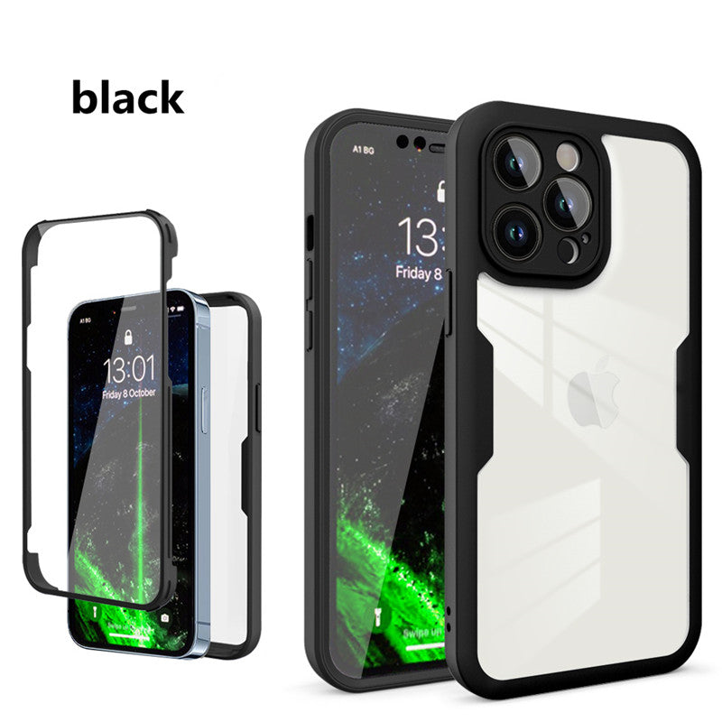 Luxurious All-Clear iPhone Case | MagSafe Case with Screen and Camera Lens Protector for Apple iPhone 16/15/14/13/12 Pro Max Plus Mini | Transparent Heavy Duty, Bumper Cover Phone Case | Premium Silicone Protective Cover