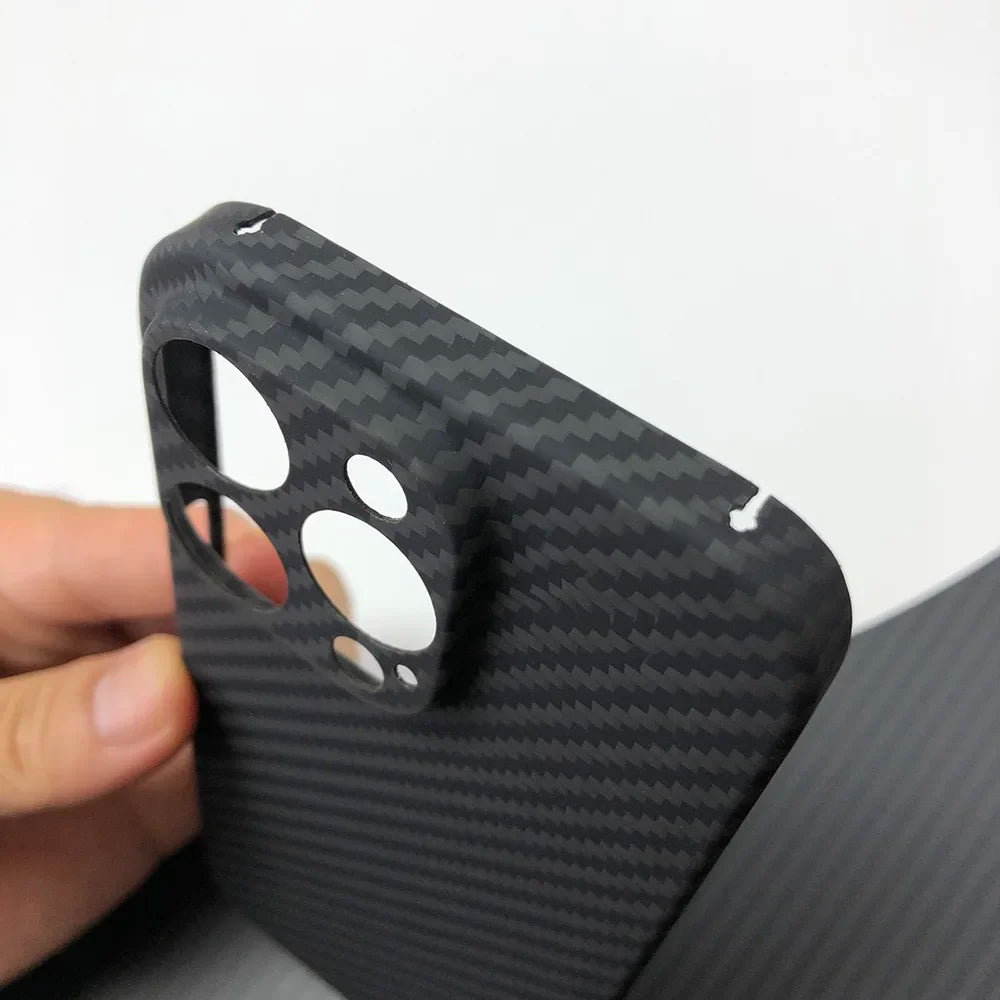 Carbon Fiber Texture High-Quality Soft TPU Material | Lightweight Waterproof Anti-Fingerprint and Anti-Scratch iPhone 16/15/14/13/12 Pro Max Plus Mini Case and Camera Protection