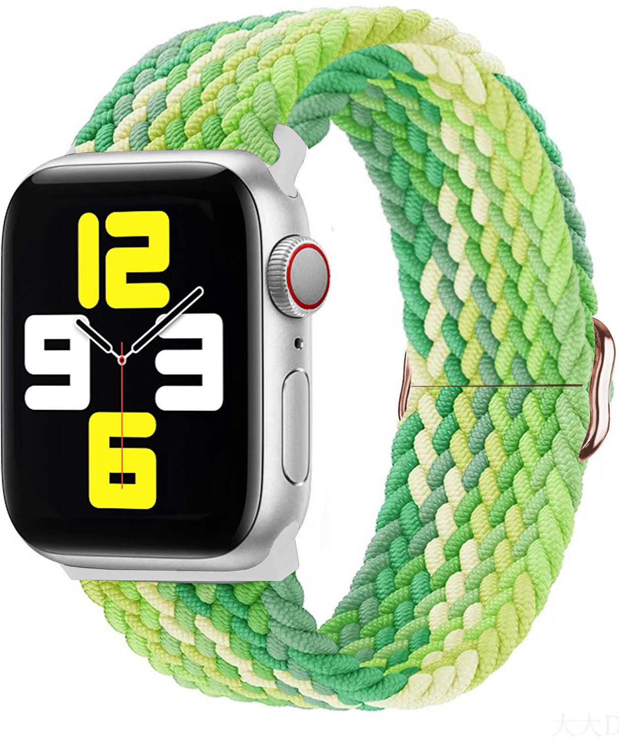 Luxus Nylon geflochtene Solo-Schlaufe für Apple Watch Armband 45mm 44mm 40mm Serie 9 8 7 6 5 4 SE2 Ultra | Verstellbares