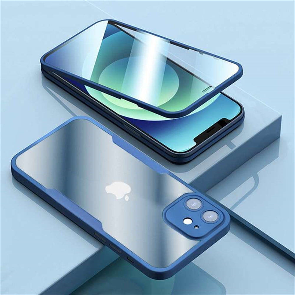 Coque iPhone transparente de luxe | Étui MagSafe avec protection d'écran et d'objectif d'appareil photo pour Apple iPhone 15/14/13/12 Pro Max Plus | Étui d’armure transparent Housse de protection pour téléphone | Étui en silicone de qualité supérieure