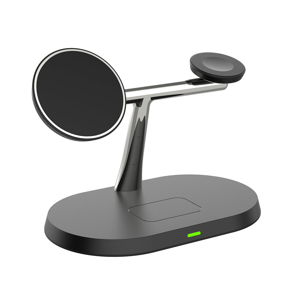 5-in-1 Magnetischer Kabelloser Ladeständer für iPhone 15/14/13/12 Pro Max, Apple Watch 9/8/7, AirPods | Schnelle Wireless-Charging-Dockingstation - Phone Heaven Zone