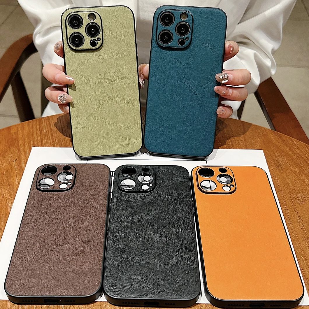 High-Quality Leather iPhone Case with Shockproof Camera Cover | MagSafe Compatible for Apple iPhone 16/15/14/13 Pro Max Plus Mini | Armor Protective Cover