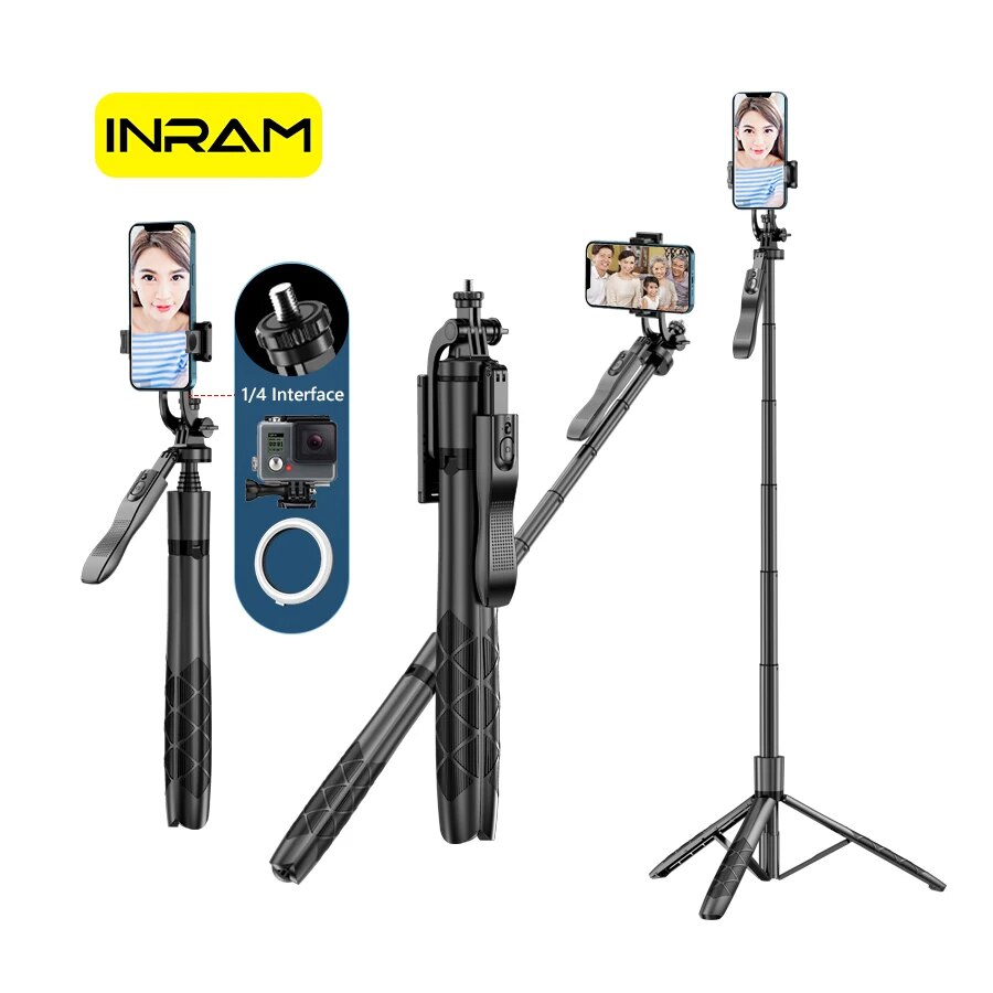 Premium kabelloser Selfie-Stick Stativ-Stand für GoPro Action  Kameras und Smartphones, stabiles Gleichgewicht für Live