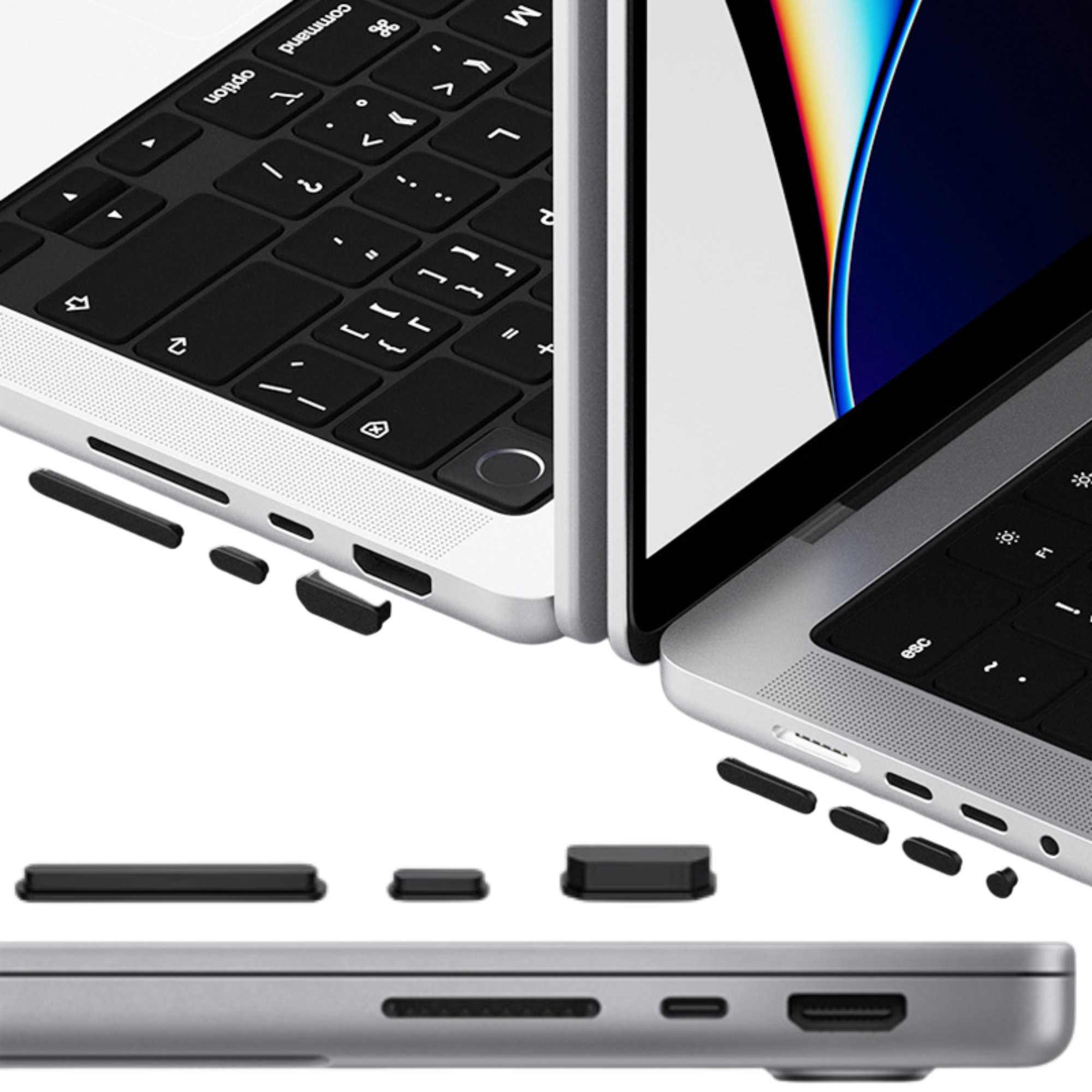 Premium Weicher Silikon-Staubschutzstecker für MacBook Pro 14 16 Stopper Laptop Staubschutz Dichtung Schnittstellenabdeckung