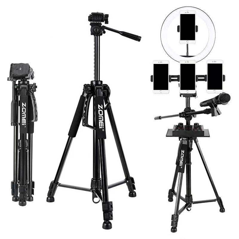 Professional Aluminum Travel Tripod, 140 cm for Videography & Photography: Quick Plate Mounting, Suitable for Smartphones, Apple iPhone 15/14/13/12/11 Pro Max/Plus/Mini, Samsung, Android, GoPro, Canon/Nikon DSLR/SLR