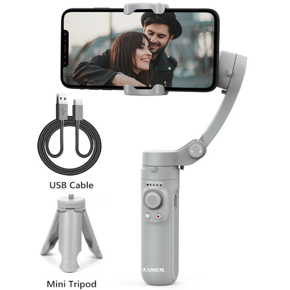 3-Achsen Faltbarer Handheld-Gimbal-Stabilisator Smartphones: Hochwertige Anti-Wackel Videoaufnahme | iPhone &