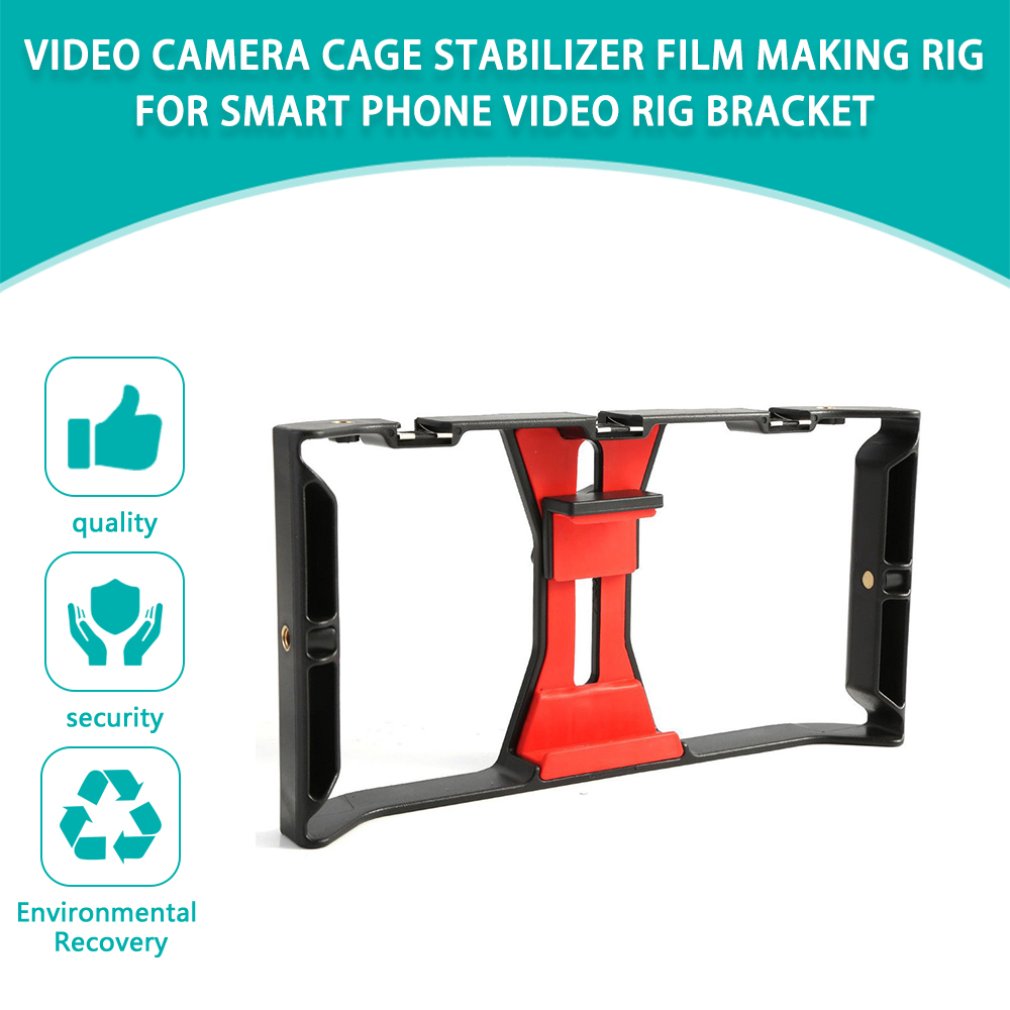 Stabilisateur de cage de caméra pour smartphones : plate-forme de production de films et support de poignée | Cage de caméra vidéo premium pour Apple iPhone et Android