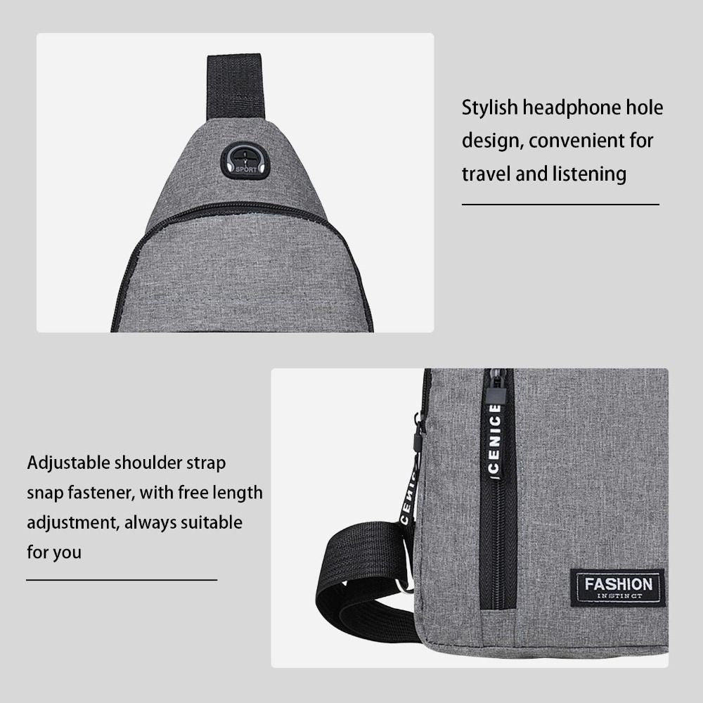 High-Quality New Multifunction Chest Bag 2024: Men's Fashion Trend made of Oxford Fabric, Korean Style, Casual and Waterproof MacBook Air/Pro/M3/M2/M1: 16,14,13-inch | 2024/2023/2022/2020 Series