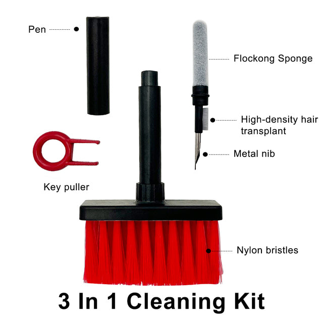 Premium 5-in-1 Cleaning Kit: Ideal for Smartphone, Laptop, Tablet, PC, Apple iPhone, iPad, MacBook, iOS, Android, Samsung Laptops, AirPods, Earbuds & Screens - Compatible with iOS, & Cameras