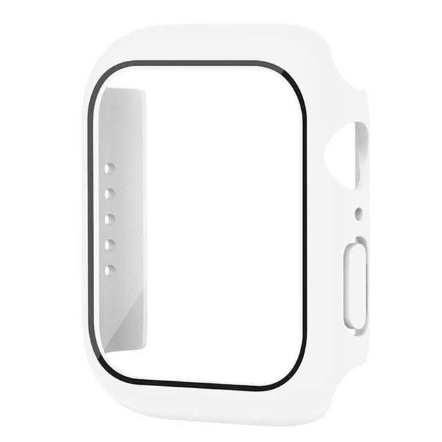 High-Quality Glass Cover Case for Apple Watch Series 10/9/8/7/6/5/4/3/2/1 & Ultra 2/1, SE: 2024, 2023, 2022, 2021, 2020, 2019, 2018, 2017, 2016 44mm, 40mm, 41mm, 45mm, 42mm, 38mm | Cover Display Protection Film Accessory