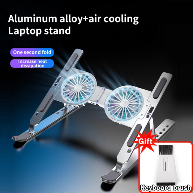 Premium Foldable Laptop and Tablet Stand with Cooling Fan: Ideal for Gaming Notebooks, MacBook Air/Pro/M3/M2/M1: 16,14,13-inch | 2024/2023/2022/2020 Series | Portable Accessory for Enhanced Cooling