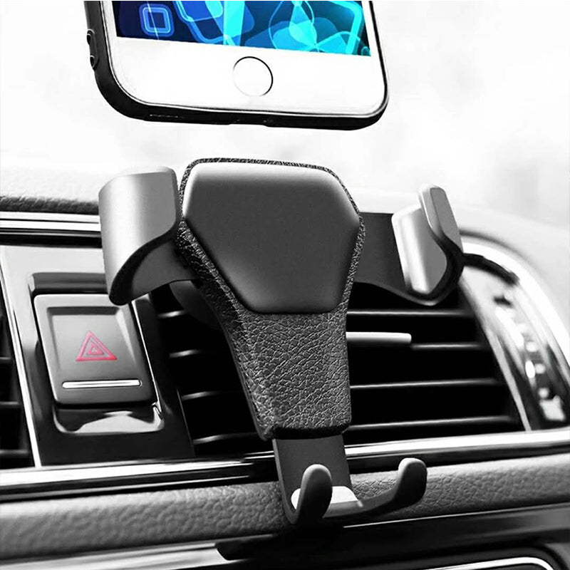 Premium Gravity Car Mount with Air Vent Phone Clip: Mobile Phone Holder, Compatible with Smartphones, Apple iPhone, Samsung, iOS &amp; Android & GPS Support