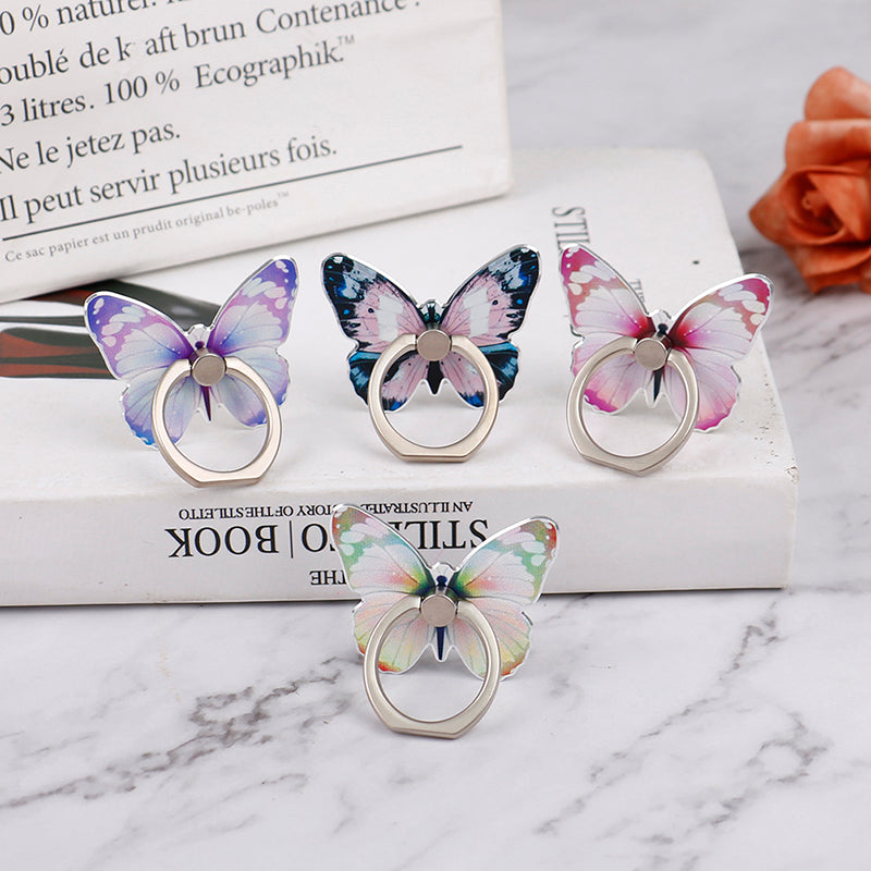 Premium Phone Stand Ring Buckle, Butterfly Cartoon, Cute & Creative: MagSafe Compatible for Smartphones, Apple iPhone, Samsung, iOS &amp; Android | Wholesale Ring Buckle Phone Stands