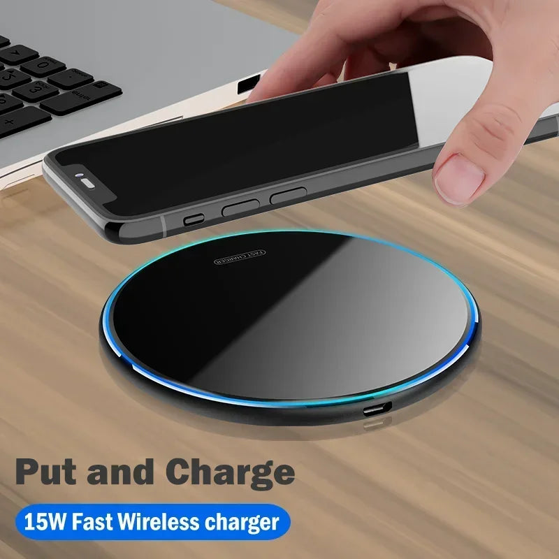 Wireless Charger Pad 30W Fast Charging for Smartphones, Apple iPhone, Samsung, iOS & Android | Premium Charger for All