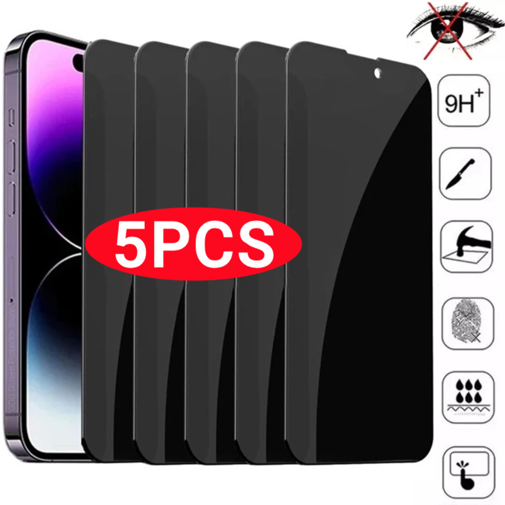 Privatsphäre iPhone Bildschirmschutz - Anti-Spionage Premium Gehärtetes Glas (5 Stück) - Phone Heaven Zone
